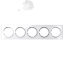 Рамка горизонтальная стеклянная на 5 приборов, цвет белый 2234928 ССТ
