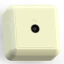 ОПТИМА Розетка телевизионная открытой установки оконечная, РТА-Э, слоновая кость Кунцево