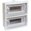 Щит распределительный встраиваемый КНС-24Д  с 0 шиной 24М пластиковый белый прозрачная дверь