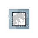 Рамка 1-я для горизонтальной/вертикальной установки  Серия- ACreation  Материал- стекло  Цвет- серо-голубой