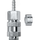 Переходник штуцер "елочка" 6 мм - рапид муфта, с хомутом