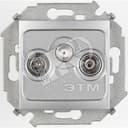 Розетка R-TV-SAT одиночная, винтовой зажим, алюминий