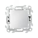 Переключатель (проходной) 10AX 250В~ с системой Push&Go цвета алюминий S24 Harmonie