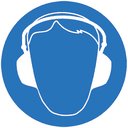 Знак пластик М03 "Работать в защитных наушниках" (200x200) ГОСТ 12.4.026-2015 EKF PROxima