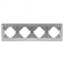 Рамка 4-местная Ugra, серебро