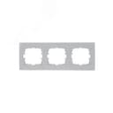 KARINA Рамка 3-ая горизонтальная б/вст белая (10шт/120шт)