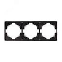 Рамка ROUND 3-постовая оникс