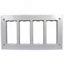 Connect Рамка на 4 S-модуля к монт.коробке SBM250, Сима Про, алюминий SBM402-8 Simon