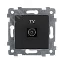 Аксиома Механизм розетки низковольтной ТВ скрытой установки РТВ1-460 Антрацит 121031 Кунцево