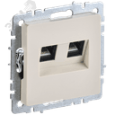 BRITE Розетка двойная RJ11+RJ45 кат.5E РК/Т12-БрКр бежевый