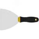 Шпатель, нерж.сталь, черно-желтая прорезин.ручка 5" (125 мм)