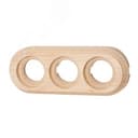 Лизетта Рамка 3 постовая для открытой проводки (Натурэль на бревно 260мм) BFC26-630-10 Бирони