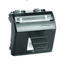 Розетка HDMI со шторкой Brava черная 2 модуля