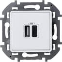 Устройство зарядное Inspiria с 2-мя USB разьемами A и C 240В / 5В 3000мА бел. Leg 673760