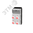 Комбинация розеток , Вход М32, клеммы, 4xCEE32A4p3h контейнерные, IP67. 00-00033562 AlpenBox