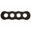 Шедель Рамка 4-х постовая (Угольно-черный) скрытый монтаж BF8 BF8-640-119 Бирони