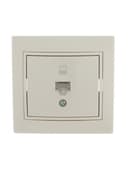 Розетка компьютерная 1-м СП Mira RJ45 крем./крем.. LEZARD 701-0303-139