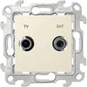 Розетка TV-SAT проходная, слоновая кость