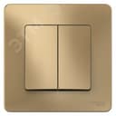 BLANCA скрытой установки двухклавишный выключатель (cх.5), 10A, 250B, титан