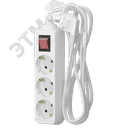 Удлинитель сетевой 16-53ЕS, 5м, 3 розетки, 16А, с выкл., с заземл., Белый