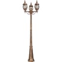 Светильник садовопарковый Feron 8115 столб 3100W E27 230V черное золото 11243