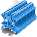 Клемма TU 1-1 винтовая, сечение 4 мм. кв., синяя