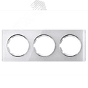 Рамка горизонтальная стеклянная тройная, цвет белый 2234926 ССТ