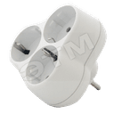 Тройник на 3 гнезда с заземлением круглый 16А АК303 Универсал