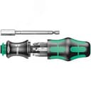 Набор бит с рукояткой-битодержателем и патроном Rapidaptor 6 предметов комплектация: 2x 851/1 Z Насадки: PH 1x25 PH 2x25 2x 868/1 Z Насадки для винтов с внутренним квадратом: # 1x25 # 2x25 2x 800/1 Z Насадки: 1.0x5.5x25 1.2x6.5x25. Набор Kraftfo