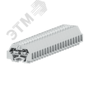 Клемма TB концевая 1-1 с бок. подключ. с защелк. ножками, сечение 1,5 мм. кв., светло-серая
