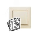 VALENA Розетка в рамку с заземлением слоновая кость 695612 LEGRAND