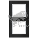 Рамка 2-я для горизонтальной/вертикальной установки Серия- ACreation Материал- стекло Цвет- черный AC582GLSW JUNG