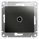 GLOSSA Розетка телевизионная TV проходная 4DB антрацит в рамку Systeme Electric