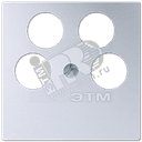 Крышка для SAT-TV-розетки с 4-мя гнездами  алюминий