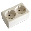 Беларусь Розетка двойная с заземлением наружная 16А БелТИЗ