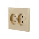 VESNA Розетка двойная б/з ПБТ золото
