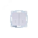 VESNA Выключатель проходной двойной белый