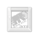 Рамка 1 пост универсальная с полем для надписи белая