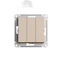 ATLASDESIGN выключатель трехклавишный, сх.1+1+1, 10АХ, механизм, ПЕСОЧНЫЙ Systeme Electric