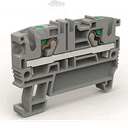 Проходная клемма 2 точки подключения на 4 кв.мм синяя DKC