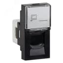 Розетка модульная компьютерная RJ-45 45х22,5мм черная