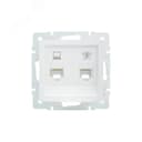 VESNA Розетка компьютер+телефон белая