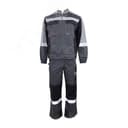 Костюм мужской (комплект) ФОРМУЛА КОТТОН ФБ1 куртка, брюки, Цвет: т/серый, св-серый и черный (48-50) 96-100/170-176