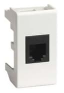 Компьютерная розетка RJ45 кат.5e 8P8C, Hyperline, Dual IDC: 110&Krone, Viva, 1мод., белая 45038