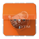 Крышка откидная для штепсельных розеток и изделий с платой 50х50мм оранжевая JUNG