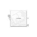 Клавиша 1-я для выключателей и кнопок с окошком для подсветки. Серия AS500 Материал- дуропласт Цвет- белый JUNG