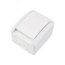 Розетка одноместная (керамика) INDUSTRIAL IP54 с заземлением, о/у, белая REXANT