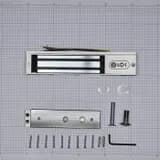 Электромагнитный замок (сила удержания 180кг),с двумя встроенными датчиками, цвет серебристый сатинированный алюминий RAL 7047 RL-EM180-LSS R-Lock