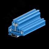 Клемма UKD 2-2 винтовая 2-уровневая с перемычкой, сечение 4мм. кв., синяя