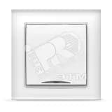 Выключатель Бриллиант одноклавишный с подсветкой белый Универсал